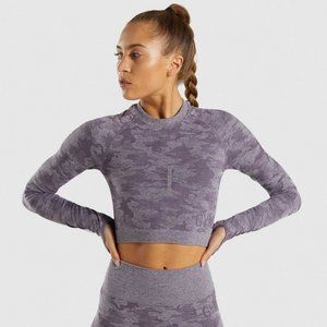Gymshark Camo Seamless Longsleeve Crop Top